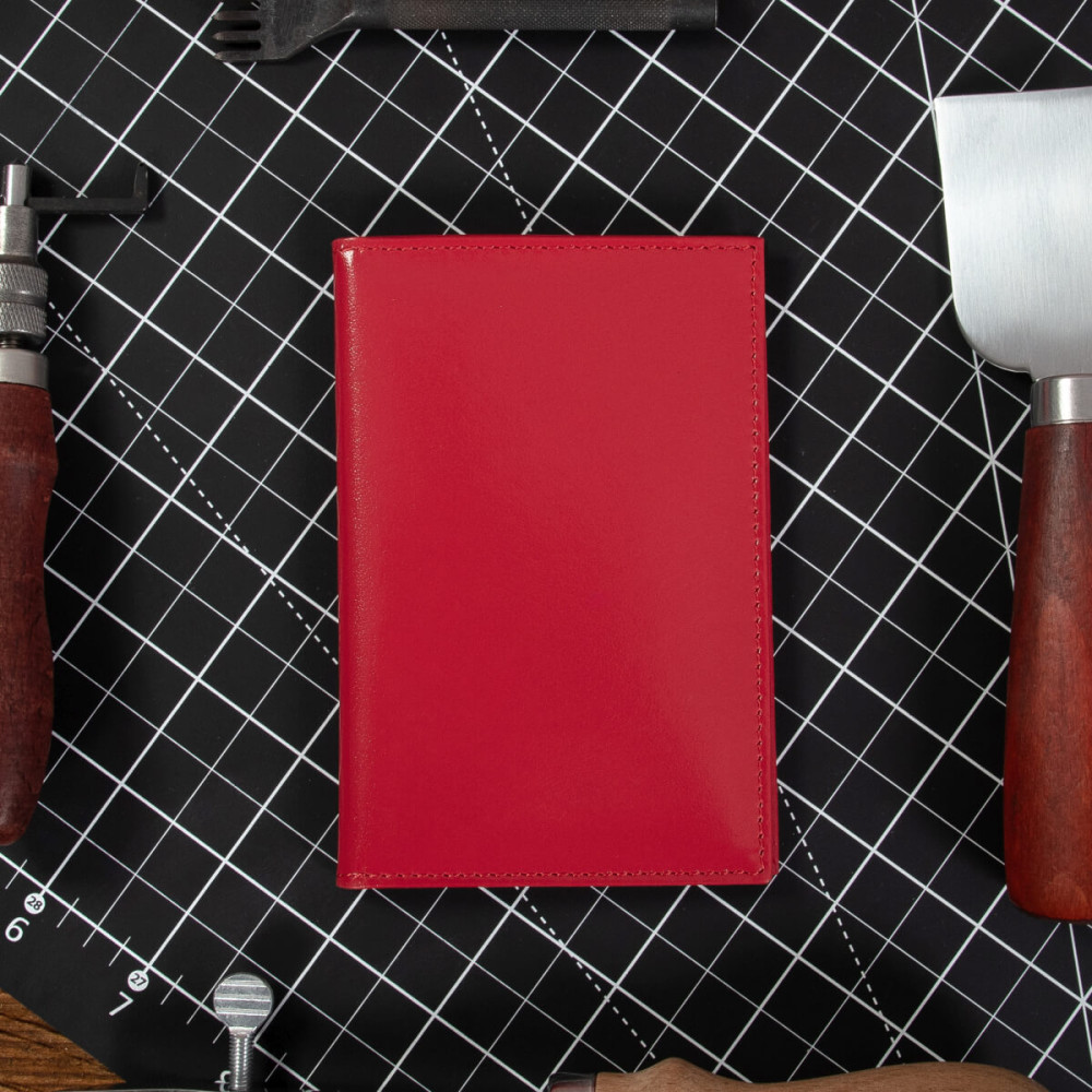 Czerwone Eleganckie Etui Damskie na Dowód Rejestracyjny Belveder BE92 