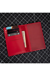 Czerwone Eleganckie Etui Damskie na Dowód Rejestracyjny Belveder BE92 