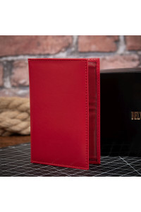 Czerwone Eleganckie Etui Damskie na Dowód Rejestracyjny Belveder BE92 