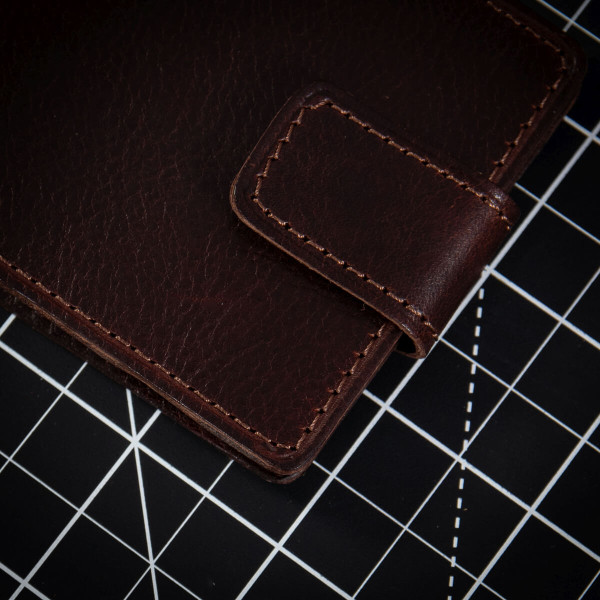 Czekoladowy Brąz Mały Portfel z Klipsem na Banknoty Karty Belveder BW48 