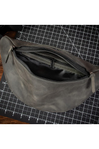 Szara Nerka Skórzana Vintage Męska Duża XL Belveder NX19 