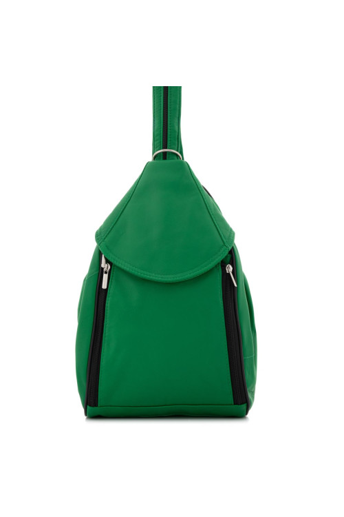 Zielony Torebka Plecak Damski 2w1 Skóra Naturalna Rene19