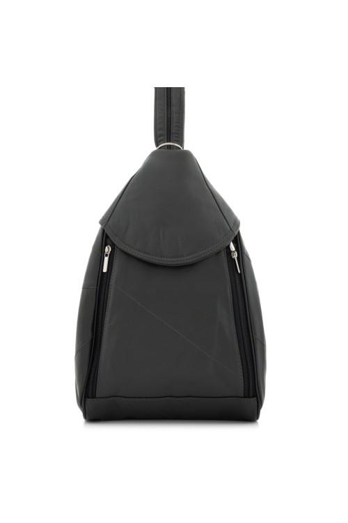 Oliwkowy Torebka Plecak Damski 2w1 Skóra Naturalna Rene19