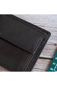 Brązowy Minimalistyczny Portfel Męski Slim Wallet Skóra Licowa SH-3165 