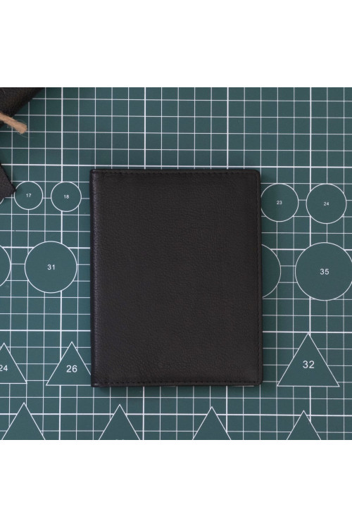 Czarne Duże Etui na Dowód Rejestracyjny Karty Skóra Licowa SH-CC27