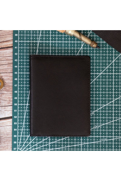 Czarny Cienki Portfel Męski na Dowód Rejestracyjny Skóra Licowa SH-CC25 