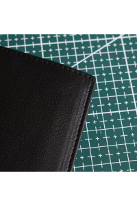 Czarne Małe Etui na Karty Kredytowe, Dokumenty Skóra Licowa SH-127 