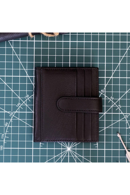 Czarne Duże Etui na Karty Kredytowe Skóra Licowa Belveder SH-12 