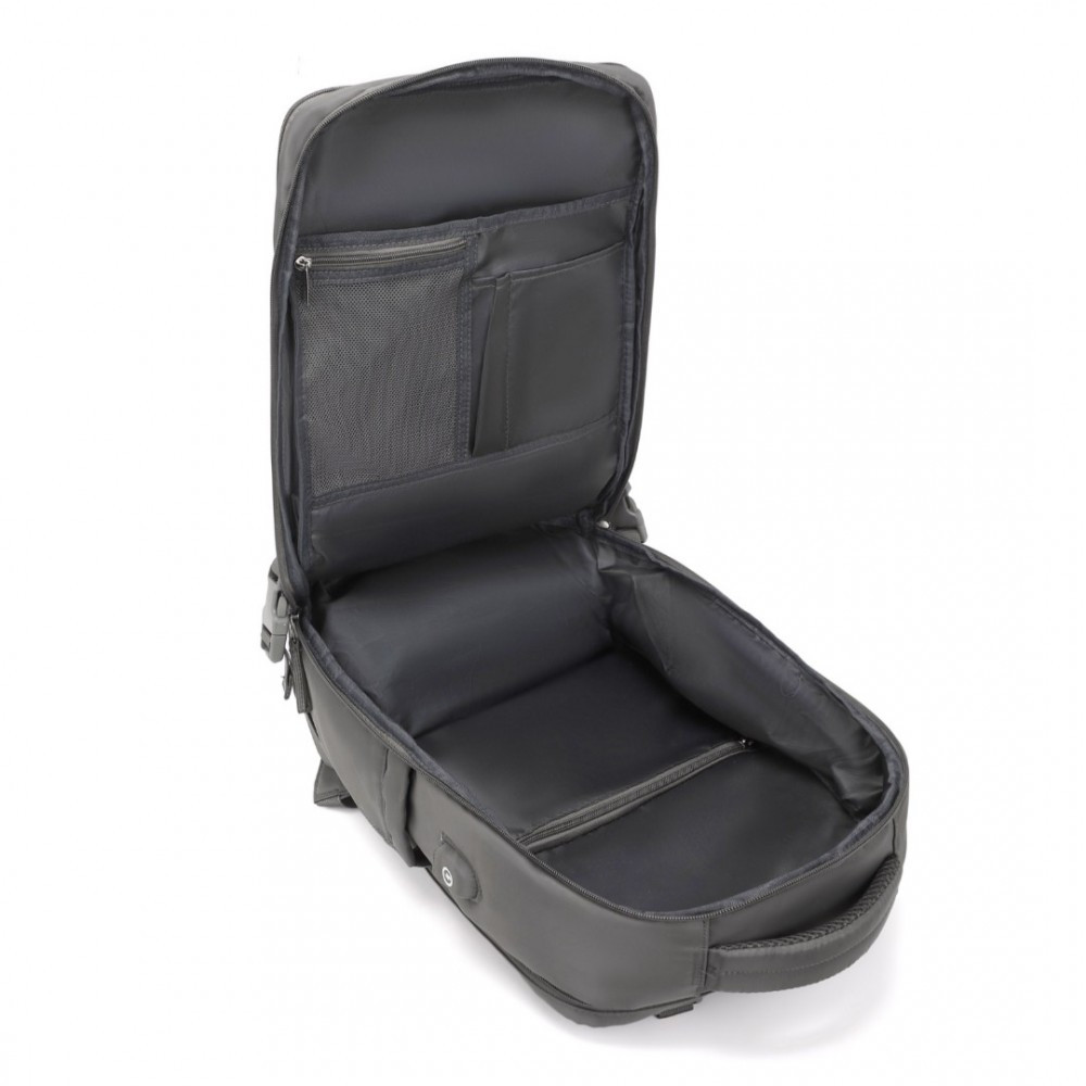 Średni szary Plecak do Samolotu Ryanair z USB na Laptopa 25L Ikaros 