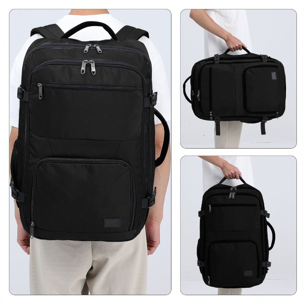 Czarny Plecak do Samolotu 55x40x23 LOT Ryanair WizzAir 40L Flex 