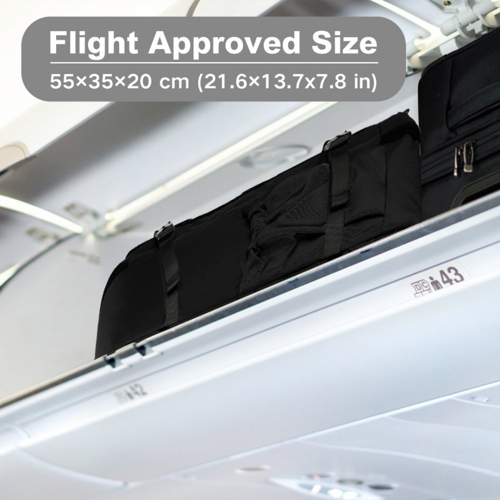 Czarny Plecak do Samolotu 55x40x23 LOT Ryanair WizzAir 40L Flex 