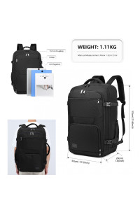 Czarny Plecak do Samolotu 55x40x23 LOT Ryanair WizzAir 40L Flex 