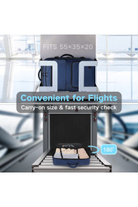 Granatowy Plecak do Samolotu 55x40x23 LOT Ryanair WizzAir 40L Flex 