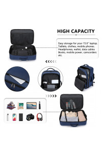 Granatowy Plecak do Samolotu 55x40x23 LOT Ryanair WizzAir 40L Flex 