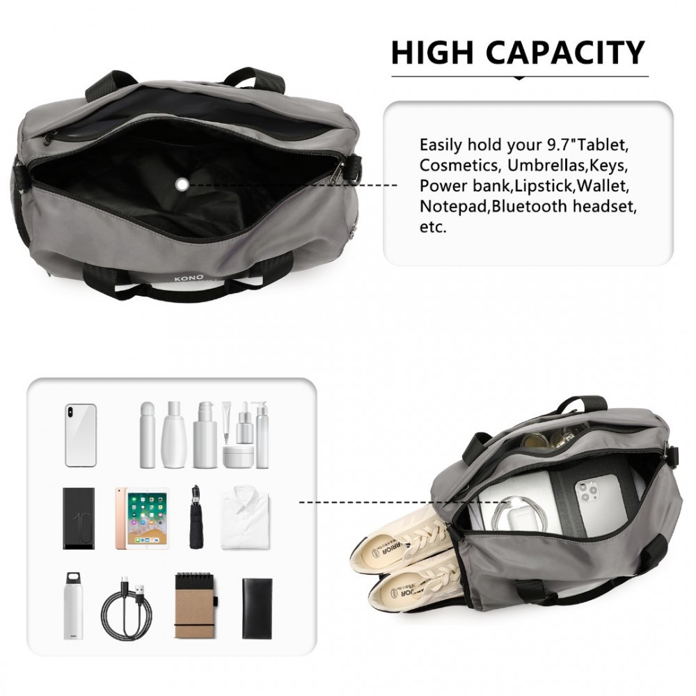 Mała Torba podręczna do Samolotu Ryanair Wizzair 40x20x25 szara Hoff 