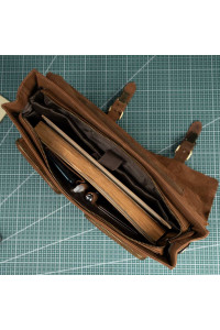 Brązowa Torba do Pracy Męska Skórzana Vintage Belveder BL114 