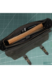 Czarna Torba do Pracy Męska Skórzana Vintage Belveder BL114 