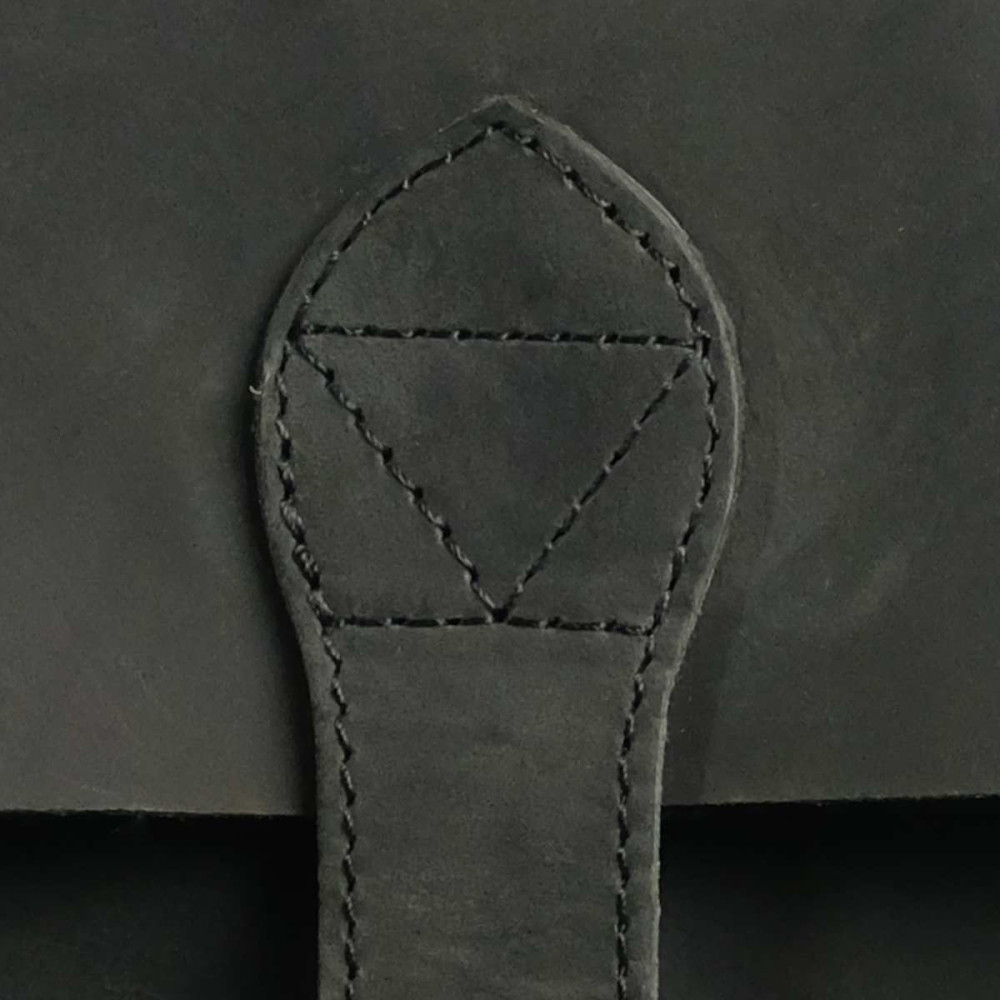 Czarna Torba do Pracy Męska Skórzana Vintage Belveder BL114 
