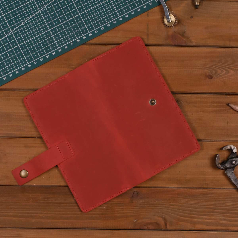 Czerwony Portfel i Etui skórzany na Smartphone Vintage Belveder SH-12 
