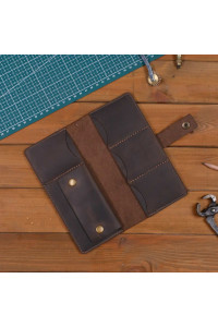Brązowy Portfel i Etui skórzany na Smartphone Vintage Belveder SH-12 