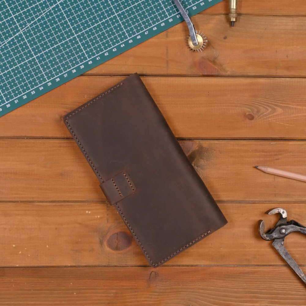 Brązowy Portfel i Etui skórzany na Smartphone Vintage Belveder SH-12 