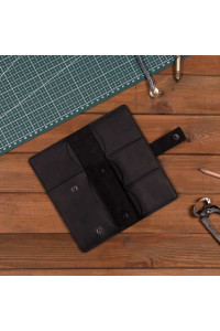 Czarny Portfel i Etui skórzany na Smartphone Vintage Belveder SH-12 