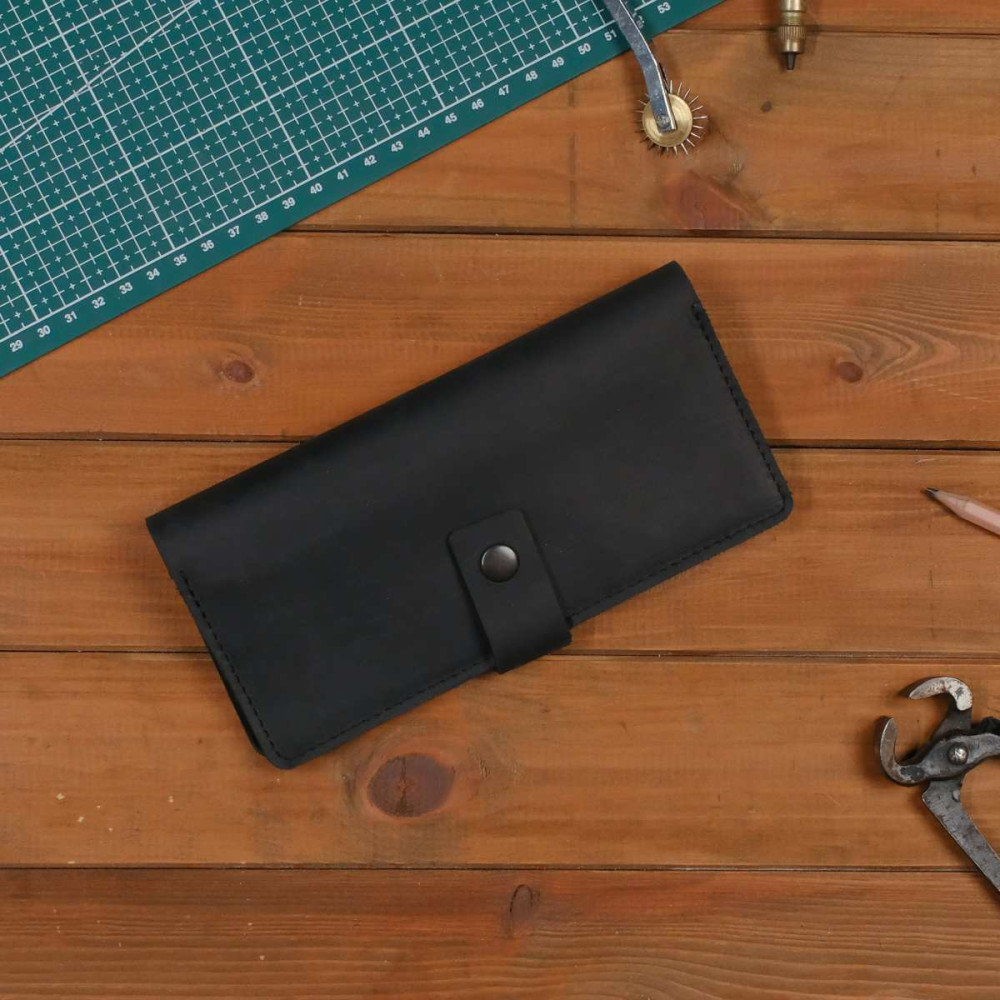 Czarny Portfel i Etui skórzany na Smartphone Vintage Belveder SH-12 