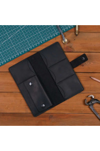 Czarny Portfel i Etui skórzany na Smartphone Vintage Belveder SH-12 