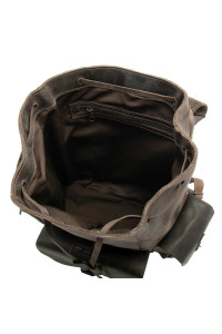 Brąz Ciemny Plecak Skórzany Męski Vintage Outlander BT33 