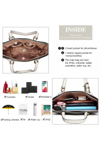 Szara Duża Elegancka Torebka Shopper Bag do Pracy Ivonne 