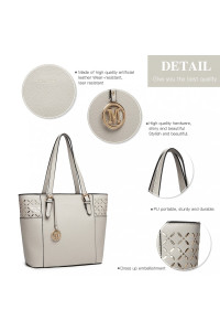 Szara Duża Elegancka Torebka Shopper Bag do Pracy Ivonne 