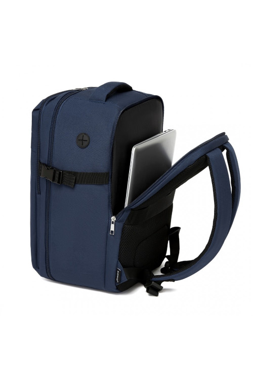 Granatowy Biznesowy Plecak do Samolotu Ryanair Wizz Air 40x20x25 Rosso