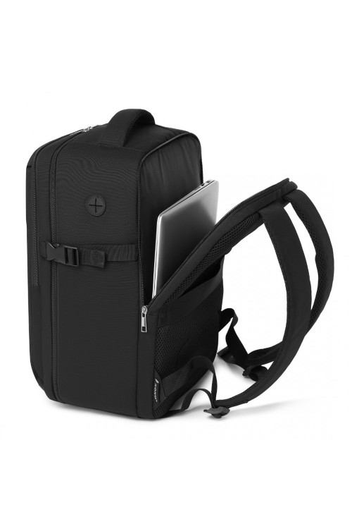 Czarny Biznesowy Plecak do Samolotu Ryanair Wizz Air 40x20x25 Rosso