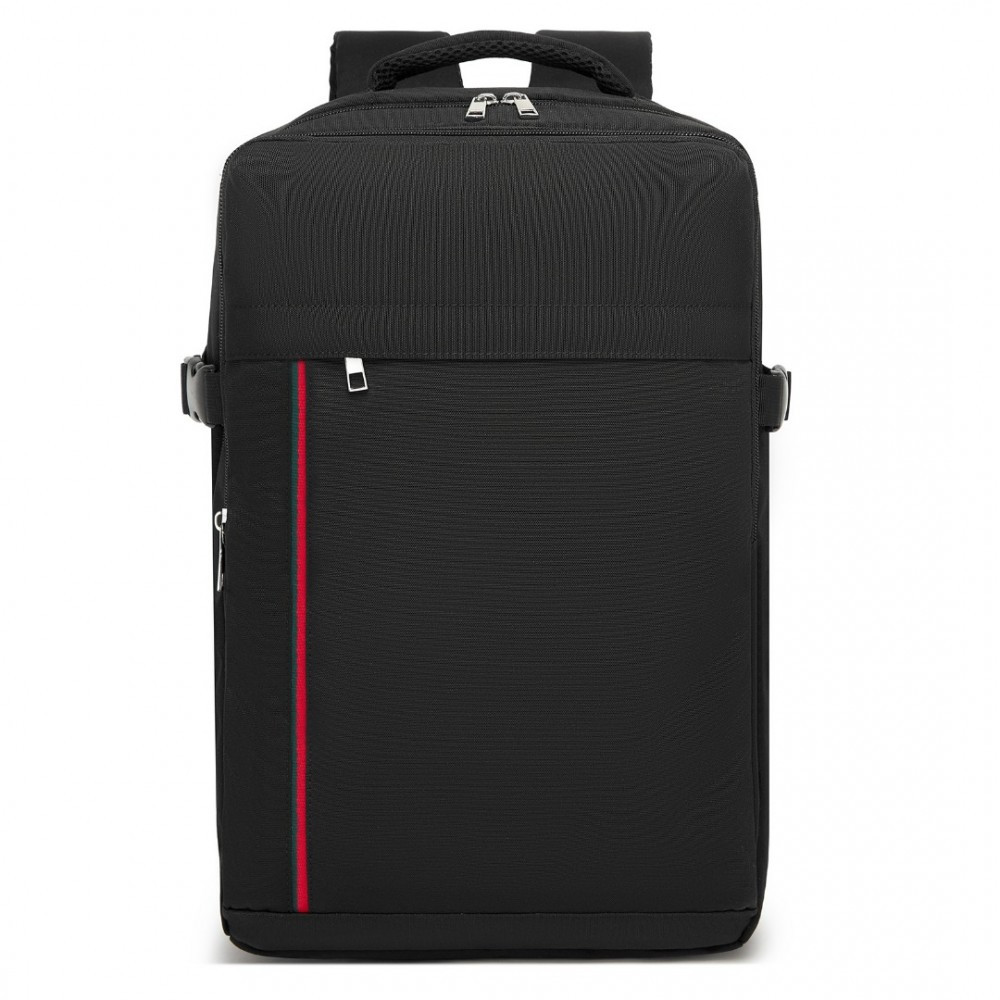 Czarny Biznesowy Plecak do Samolotu Ryanair Wizz Air 40x20x25 Rosso 