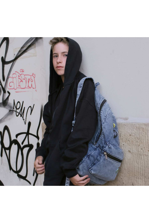 Jeansowy Marmurkowy Plecak męski Old Skool z przypinkami Black Sheep ST5 
