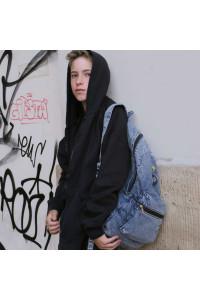 Jeansowy Marmurkowy Plecak męski Old Skool z przypinkami Black Sheep ST5 