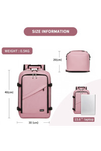 Mały Różowy Plecak Ryanair WizzAir damski 40x30x20 20L Expander 