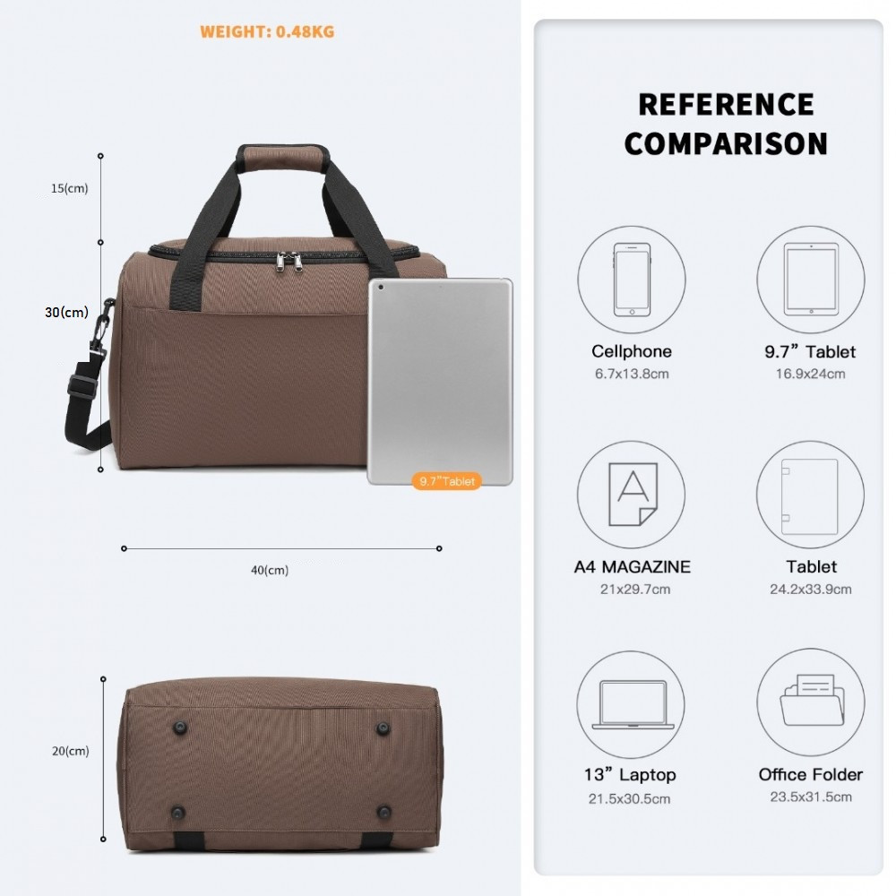 Mała Brązowa Podręczna Torba do Samolotu 40x30x20 Ryanair Globe 