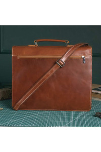 Camelowa Teczka Vintage Skórzana do Pracy na ramię Belveder BV41  Camelowa Teczka Vintage Skórzana do Pracy na ramię Belveder BV41