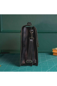 Czarna Teczka Vintage z klamrą Skórzana do Pracy na ramię Belveder BV41  Czarna Teczka Vintage z klamrą Skórzana do Pracy na ramię Belveder BV41