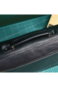 Czarna Teczka Vintage z klamrą Skórzana do Pracy na ramię Belveder BV41  Czarna Teczka Vintage z klamrą Skórzana do Pracy na ramię Belveder BV41