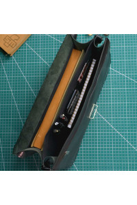 Czarna Teczka Vintage z klamrą Skórzana do Pracy na ramię Belveder BV41  Czarna Teczka Vintage z klamrą Skórzana do Pracy na ramię Belveder BV41