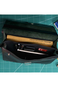 Czarna Teczka Vintage z klamrą Skórzana do Pracy na ramię Belveder BV41  Czarna Teczka Vintage z klamrą Skórzana do Pracy na ramię Belveder BV41