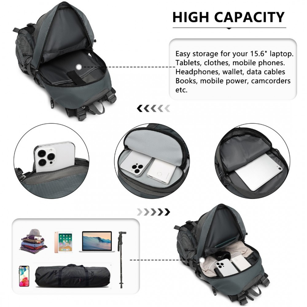 Czany Plecak do Nordic Walking Outdoorowy Podróżny 40L Wolfor 