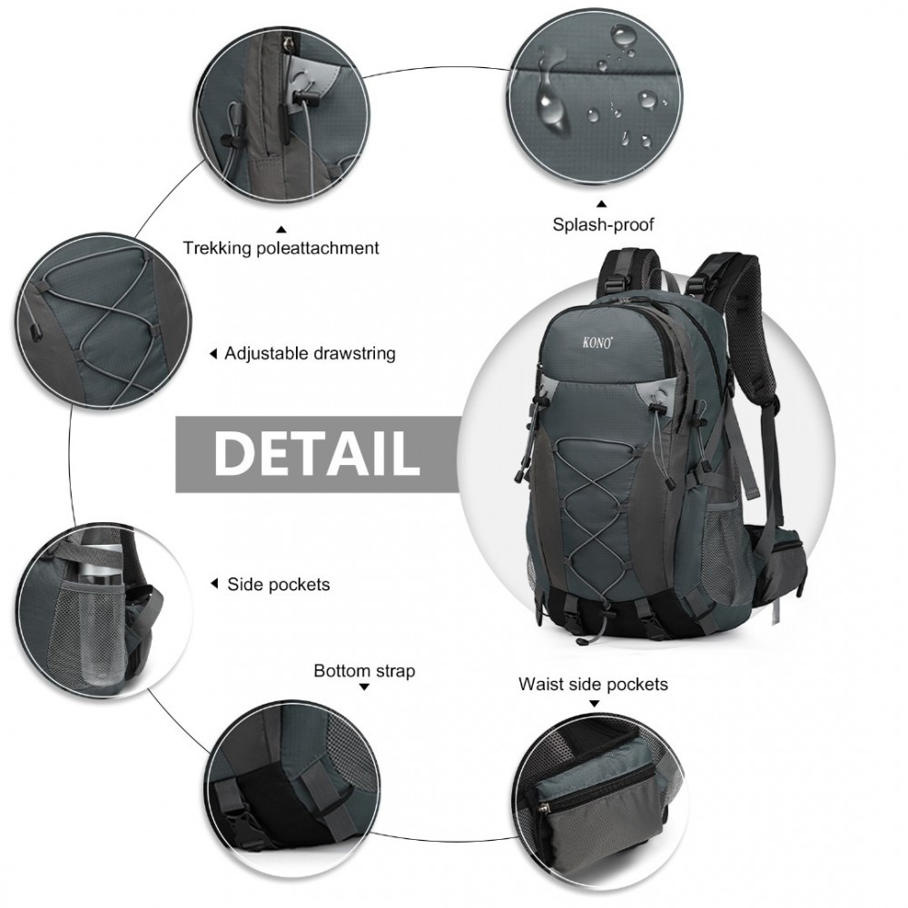 Czany Plecak do Nordic Walking Outdoorowy Podróżny 40L Wolfor 