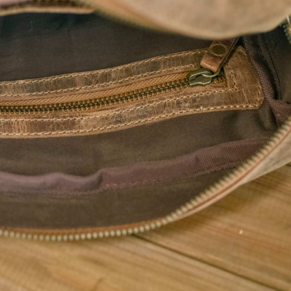 Brązowa Mała Torba Raportówka Skórzana Męska Vintage Belveder CB24 