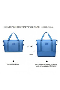Niebieska Torba podręczna do Samolotu damska 40x30x20 z kosmetyczką Brugia NY 