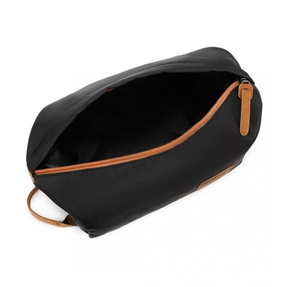 Czarno Brązowa Torba do Samolotu damska 40x30x20 z kosmetyczką Brugia BK/BN 
