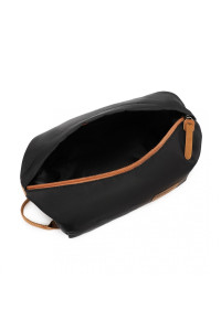 Czarno Brązowa Torba do Samolotu damska 40x30x20 z kosmetyczką Brugia BK/BN 