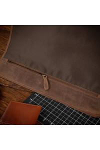 Brązowa Torba Męska z Klapką Skórzana Studencka na Laptopa 15,6 Belveder BL161 